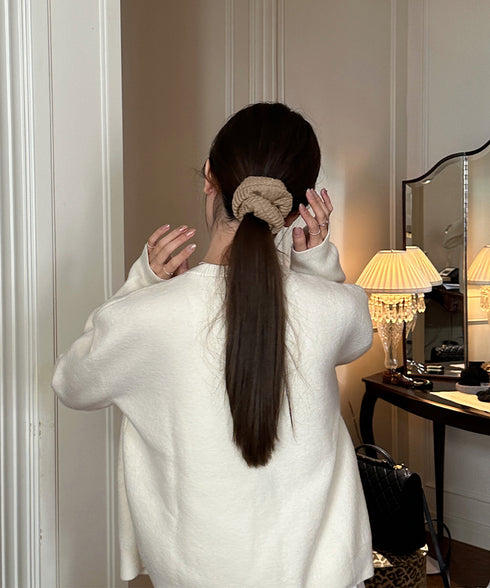 シュシュ 編み 秋冬 ニットヘアゴム レディース ヘアアレンジ 簡単髪留め 髪飾り まとめ髪 お団子 シンプル お洒落 フェミニン 大人 可愛い 女子会 99QNSP-011